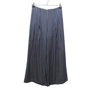 Blue Rain Blue White Striped Wide Leg High Waist Pants Trousers Womens Medium